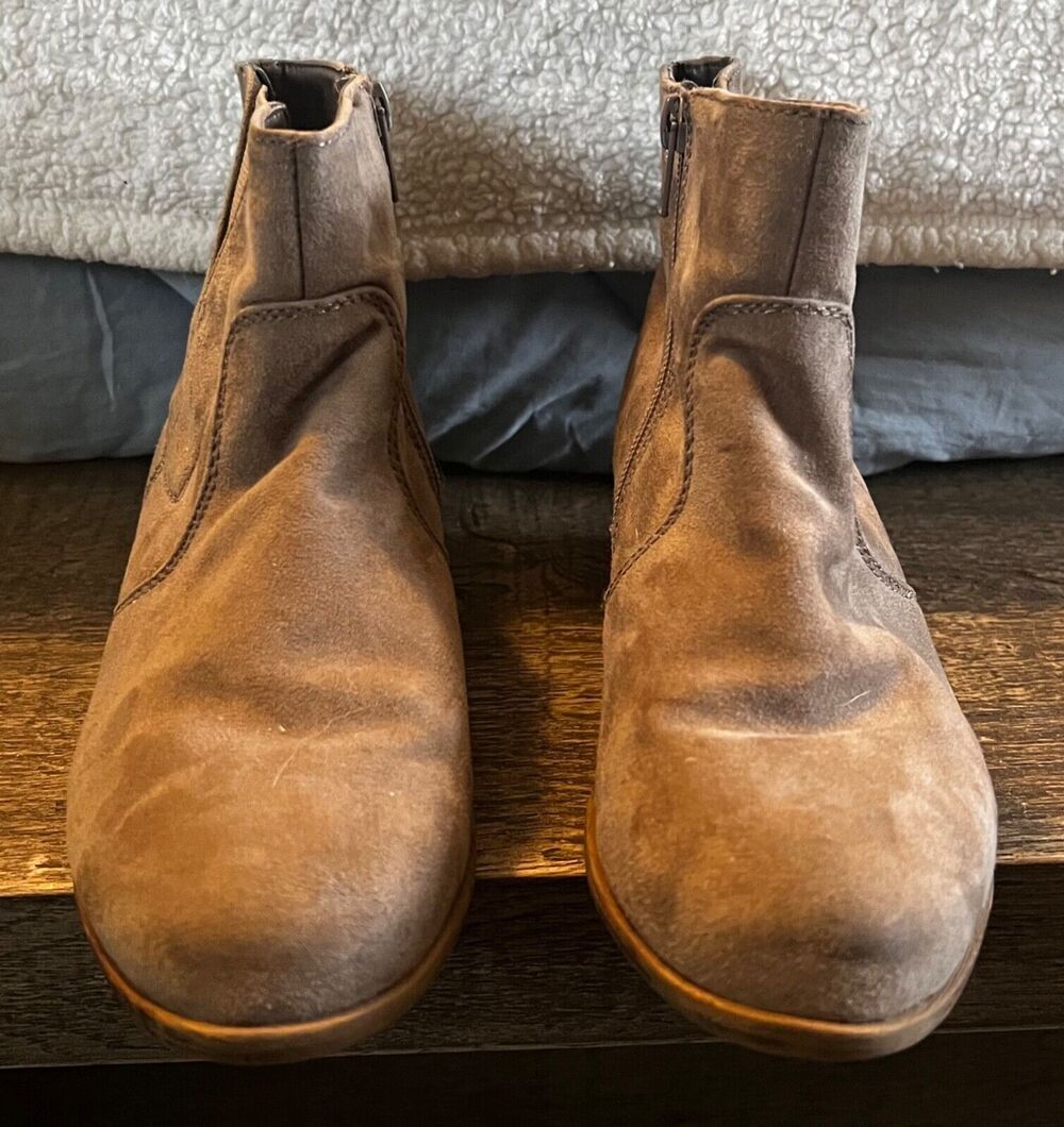 Jessica Cline Tan Zip Ankle Booties Girls Size 3